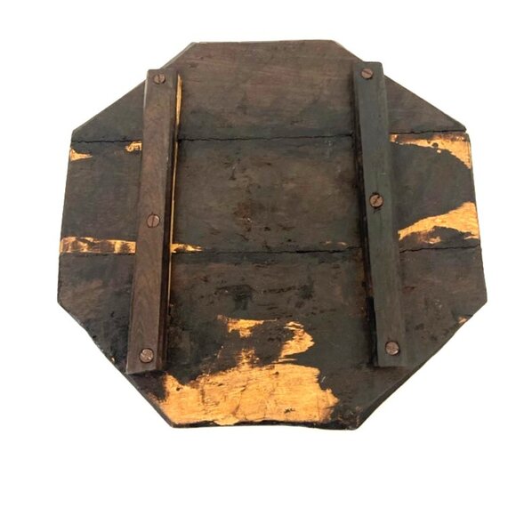 Vintage Hand Carved Wooden Chess Board Tanzania African Elephant Rhino - Picture 7 of 7